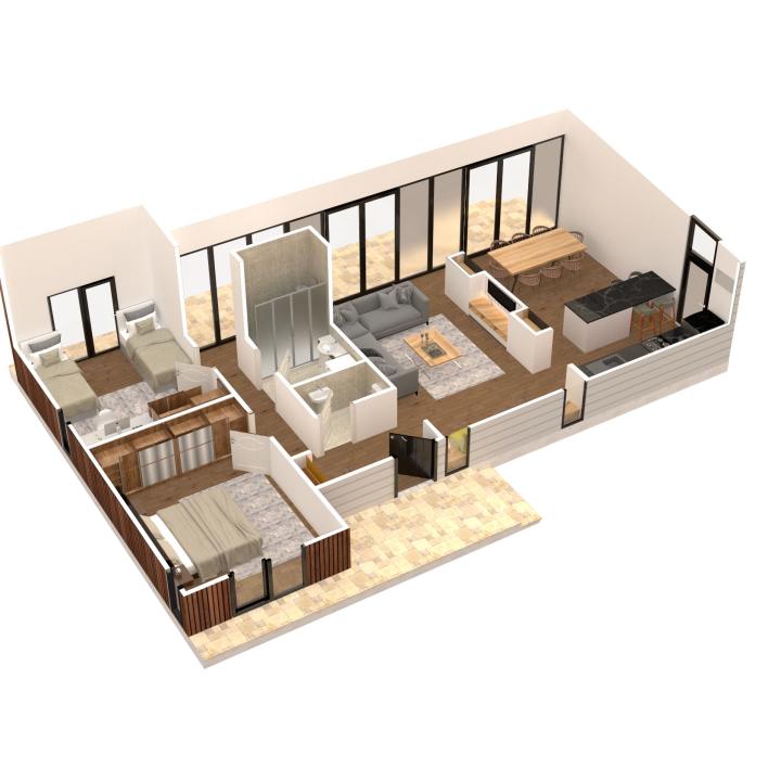 Plans de maisons modernes à un étage, plans de maisons Diy