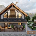 2 Story Scandinavian House Plan Rustic Home Design