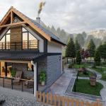 2 Story Scandinavian House Plan Rustic Home Design