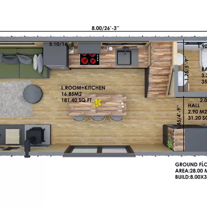 小さな家の小屋の計画、建築デザインPdf