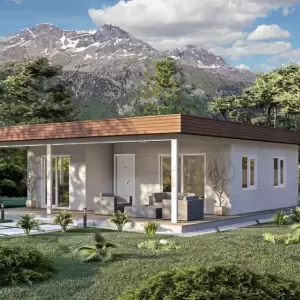 22' x 32' planos de casas pequeñas de 2 dormitorios, diseño arquitectónico de casas