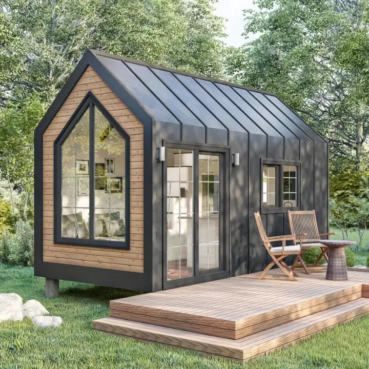 Tiny House Cabin Plan, Prefab Tiny House Blueprint