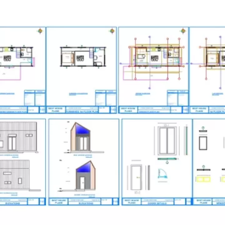 小さな家の小屋の計画、建築デザインPdf