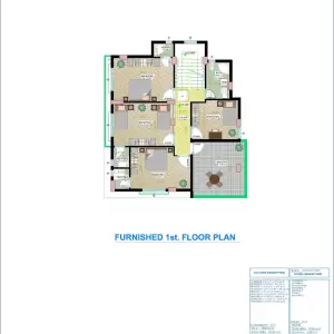 Piani di casa con cinque camere da letto, Piani di casa di cottage moderno Blueprint