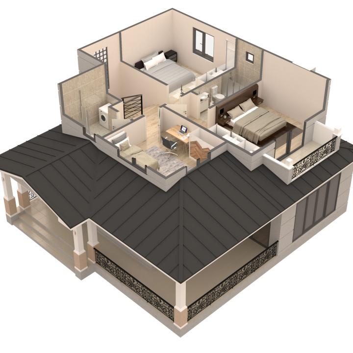 2 Story Barndominium House Plan 4 Bedroom Farmhouse