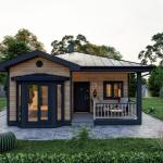 Modern Tiny Small House Plans, 2 Bedroom One Story Home Design