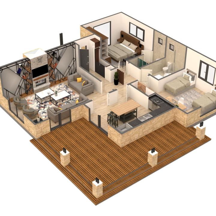 Planos de casas pequenas e modernas de um só piso, layouts de casas Diy